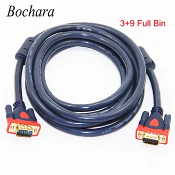 

Bochara VGA Cable Male to Male 3+9 HD Fully Wired 15PIN For LCD CRT PROJECTOR PC Laptop Monitor 1.5m 3m 5m 10m 15m 20m