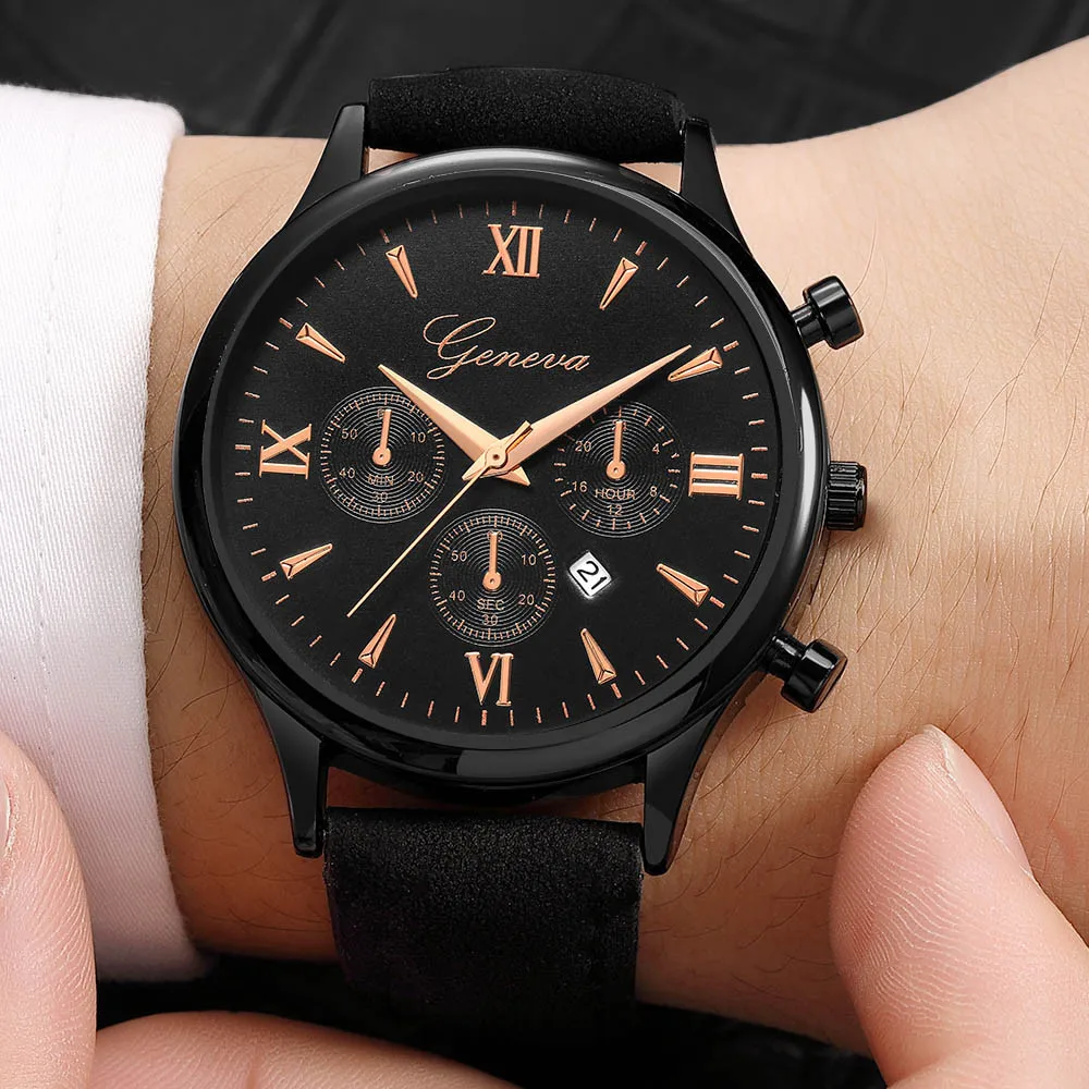 Mens Watch Fashion Geneva Men Date Case Alloy Synthetic Leather Analog Quartz Sport Watch Relogio Masculino Y5
Mens Watch Fashion Geneva Men Date Case Alloy Synthetic Leather Analog Quartz Sport Watch Relogio Masculino Y5