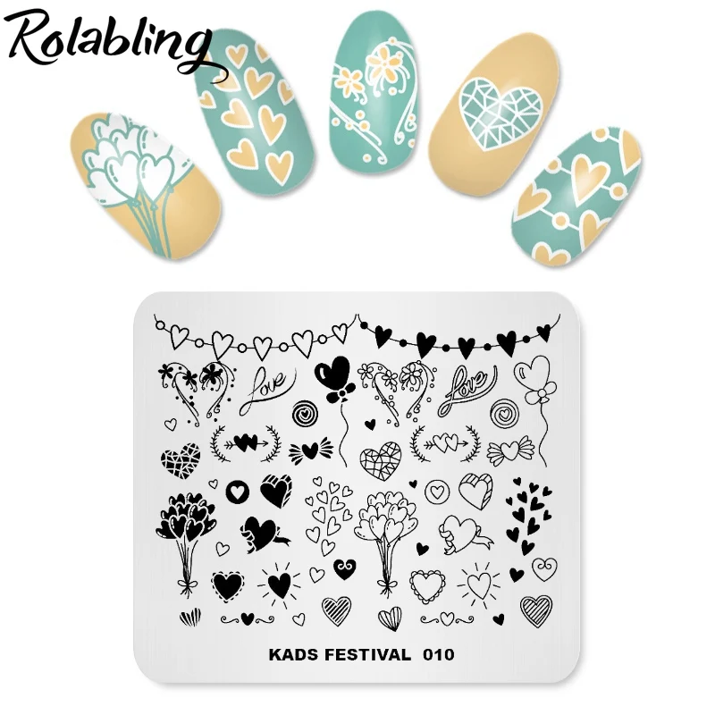 Rolabling Nail Stencil Nail Art Templates 7*8CM Stainless Steel Nail Art Decoration Stamping Plate for Polish
Rolabling Nail Stencil Nail Art Templates 7*8CM Stainless Steel Nail Art Decoration Stamping Plate for Polish