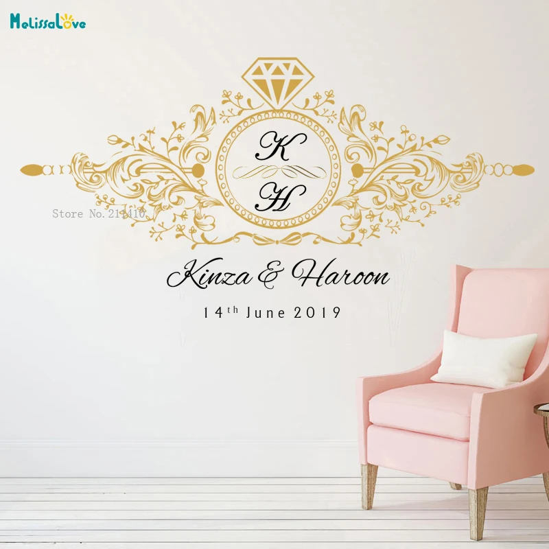 Custom Bride & Groom Name and Date Wall Sticker Wedding Party Floor Decor Decoration Removable Waterproof Decals Gifts YT1154
Custom Bride & Groom Name and Date Wall Sticker Wedding Party Floor Decor Decoration Removable Waterproof Decals Gifts YT1154