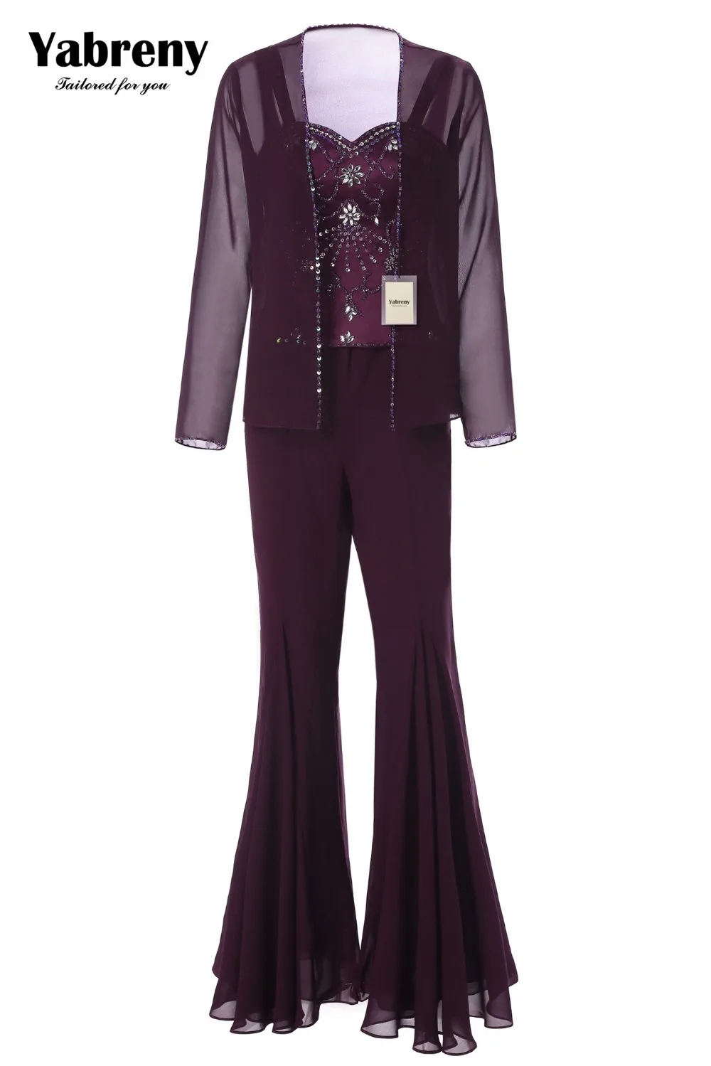 Yabreny Exquisite Hand-beading Chiffon Mother of the Bride Pantsuits Purple MT001705-1
Yabreny Exquisite Hand-beading Chiffon Mother of the Bride Pantsuits Purple MT001705-1