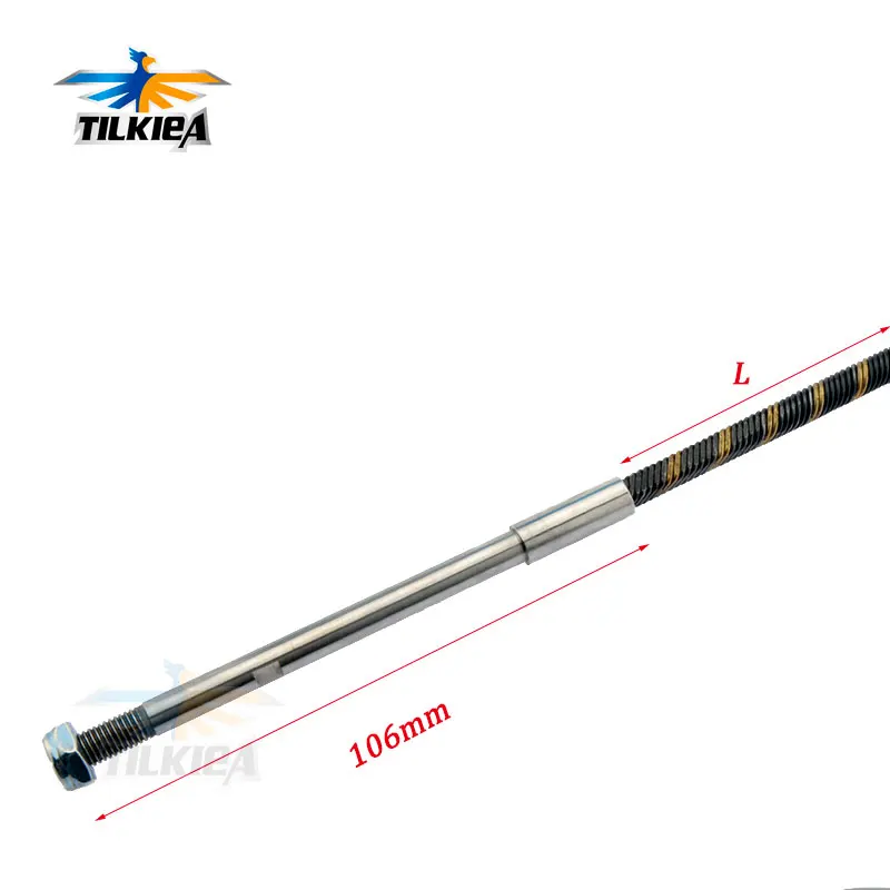 1pcs droit/gauche 4 mm Flex Cable L350/400mm for Electric Gas Nitro RC Bateau 
