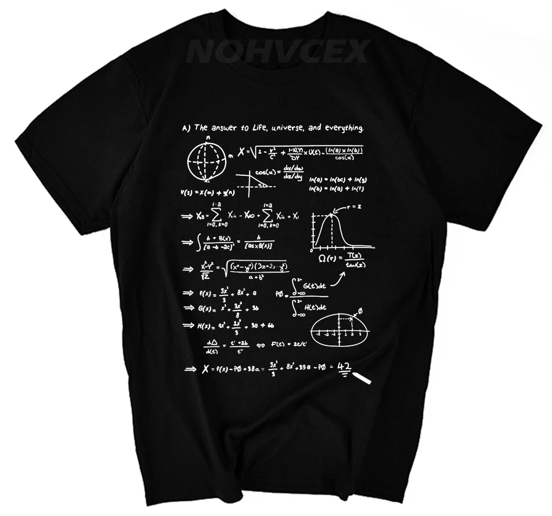 Answer To Life Universe and Everything Math Fun Print Original Design Fashion Casual Cotton Tshirt T shirt TEE
Answer To Life Universe and Everything Math Fun Print Original Design Fashion Casual Cotton Tshirt T shirt TEE