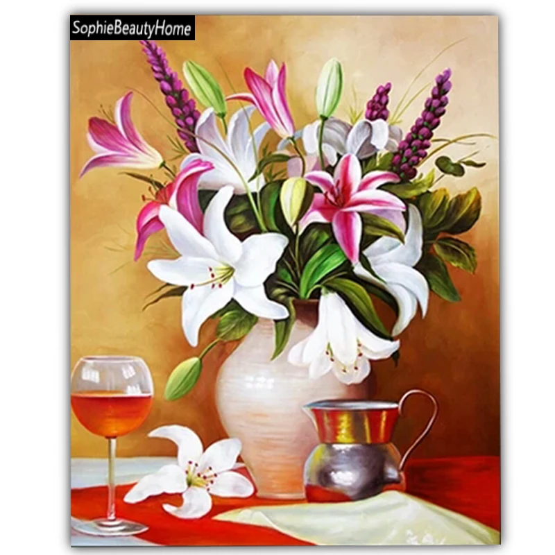 5D Diamond Cross Stitch Crystal Full Decoration Diy Painting Lily Vase Diamond Embroidery Landscape Maxell Decoration
5D Diamond Cross Stitch Crystal Full Decoration Diy Painting Lily Vase Diamond Embroidery Landscape Maxell Decoration