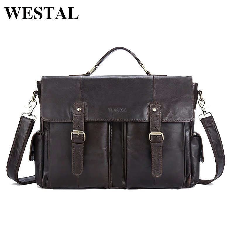 WESTAL Genuine Leather Men Bag Men's Briefcases Male Messenger Shoulder Crossbody Bags Vintage Business Laptop Bag Handbag 8942
WESTAL Genuine Leather Men Bag Men's Briefcases Male Messenger Shoulder Crossbody Bags Vintage Business Laptop Bag Handbag 8942