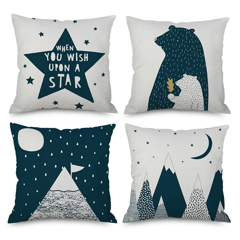 Cartoon Bear Tree Star Alphabet Letter Cushion Cover Sofa Bed Home Decorative Throw Pillow Case Cotton Linen Square Pillows 45cm
Cartoon Bear Tree Star Alphabet Letter Cushion Cover Sofa Bed Home Decorative Throw Pillow Case Cotton Linen Square Pillows 45cm