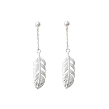 925 Sterling Silver Feather Charm Dangle Drop Earrings for Women Girls Wedding Party Gift Femme Jewelry eh876
925 Sterling Silver Feather Charm Dangle Drop Earrings for Women Girls Wedding Party Gift Femme Jewelry eh876