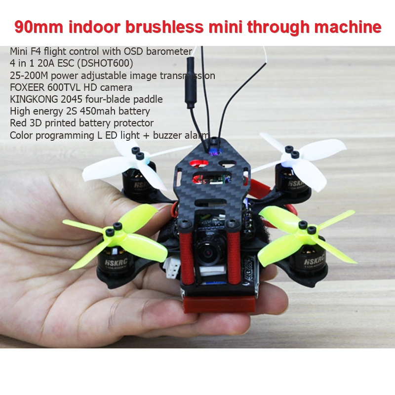 Mini Racing Drone IX2 90mm 2 inch Frame kit with F4 OSD,4000KV Motor wholeset RC Racing Drone kit
Mini Racing Drone IX2 90mm 2 inch Frame kit with F4 OSD,4000KV Motor wholeset RC Racing Drone kit
