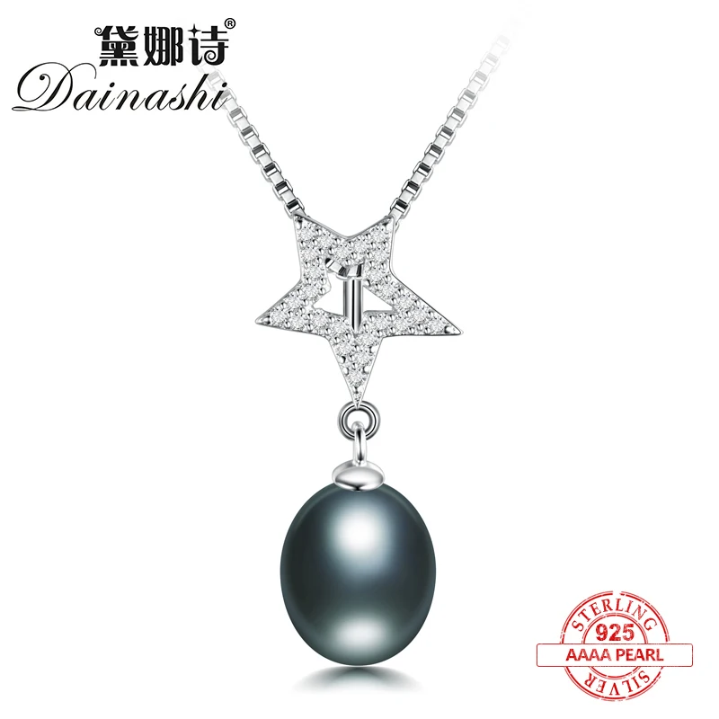 Dainashi Irregular five-pointed star 925 solid silver black real natural pearl pendants fine jewelry for office women with box
Dainashi Irregular five-pointed star 925 solid silver black real natural pearl pendants fine jewelry for office women with box