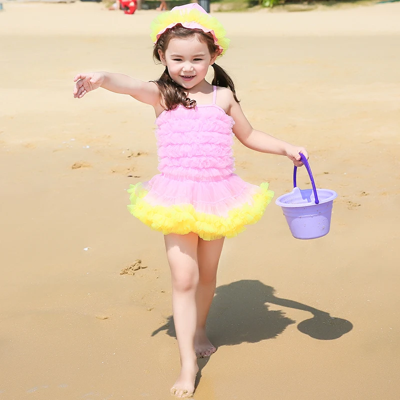 New 2018 Swimwear Girls Children's One Piece Swimsuit baby Bathing Suits Swim cap For Girl Swimming Grils Sweet Skirt 0-7 years
New 2018 Swimwear Girls Children's One Piece Swimsuit baby Bathing Suits Swim cap For Girl Swimming Grils Sweet Skirt 0-7 years