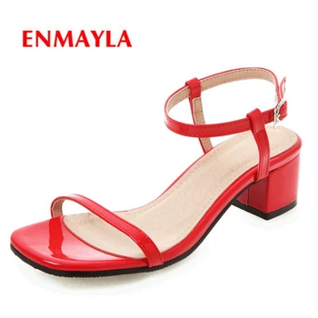 ENMAYLA 2019 Woman Sandals Summer Patent Leather Basic Office & Career Womans Shoes Solid Size 34-43 LY1996
ENMAYLA 2019 Woman Sandals Summer Patent Leather Basic Office & Career Womans Shoes Solid Size 34-43 LY1996