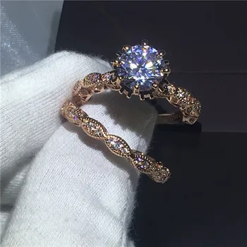 Vintage Flower ring Engagement Wedding Band Rings for women 8mm AAAAA zircon cz Rose Gold Filled 925 silver Bridal sets Jewelry
Vintage Flower ring Engagement Wedding Band Rings for women 8mm AAAAA zircon cz Rose Gold Filled 925 silver Bridal sets Jewelry