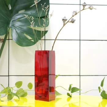 Modern Red Glass Vase Manual blowing Wedding Decoration Flower Vase Trumpet Transparent Vases Container Vaso Home Decoration
Modern Red Glass Vase Manual blowing Wedding Decoration Flower Vase Trumpet Transparent Vases Container Vaso Home Decoration