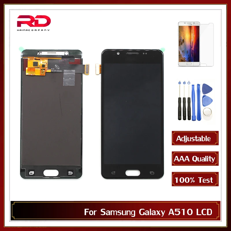 Adjustable A510 LCD For Samsung Galaxy A5 A510 2016 SM-A510F A510F LCD A510M Display Touch Screen Digitizer with free tools
Adjustable A510 LCD For Samsung Galaxy A5 A510 2016 SM-A510F A510F LCD A510M Display Touch Screen Digitizer with free tools