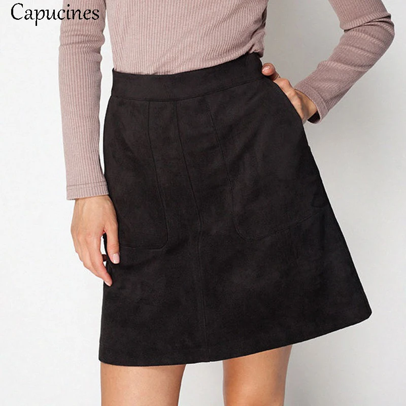 2019 Ladies Vintage Pockets Suede Skirt Women Solid Fashion A-line Autumn Winter Casual Mini Female Sexy Slim Fit Bodycon Skirts
2019 Ladies Vintage Pockets Suede Skirt Women Solid Fashion A-line Autumn Winter Casual Mini Female Sexy Slim Fit Bodycon Skirts