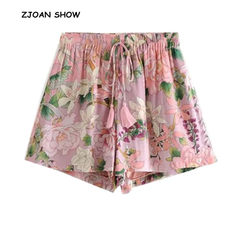 2019 New Women Bohemian Elastic Lacing up Tassel Waist Print Flower Shorts Pink Ethnic Short Pants Trousers Femme Casual Pants
2019 New Women Bohemian Elastic Lacing up Tassel Waist Print Flower Shorts Pink Ethnic Short Pants Trousers Femme Casual Pants
