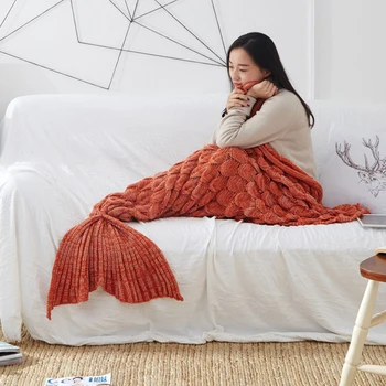 Mermaid Tail Blanket Yarn Knitted Hand Wash Crochet Mermaid Blanket Kids Adults Throw Bed Wrap Super Soft Sleeping Bed 2 Sizes
Mermaid Tail Blanket Yarn Knitted Hand Wash Crochet Mermaid Blanket Kids Adults Throw Bed Wrap Super Soft Sleeping Bed 2 Sizes
