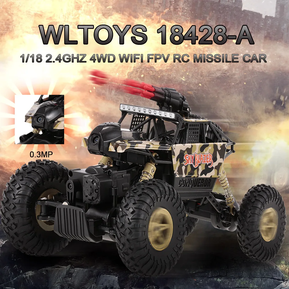 1:18 4WD Electric Climbing Monster RC Car 2.4Ghz Big Wheel Crawler Remote Control Off-Road Rock SUV Racing Toy Missile Play Game
1:18 4WD Electric Climbing Monster RC Car 2.4Ghz Big Wheel Crawler Remote Control Off-Road Rock SUV Racing Toy Missile Play Game