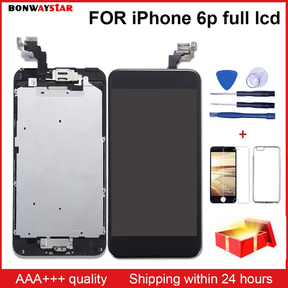 AAA Screen For iPhone 6 6G LCD Display Full Assembly Touch Screen for iphone 6 plus Front Camera+Home Button Pre-installation
AAA Screen For iPhone 6 6G LCD Display Full Assembly Touch Screen for iphone 6 plus Front Camera+Home Button Pre-installation