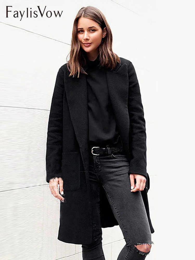 5XL Women Winter Wool Coat Design Turn-down Collar Long Sleeve Jacket Thick Vintage Black Camel Blend Outwear Coats Plus Size
5XL Women Winter Wool Coat Design Turn-down Collar Long Sleeve Jacket Thick Vintage Black Camel Blend Outwear Coats Plus Size
