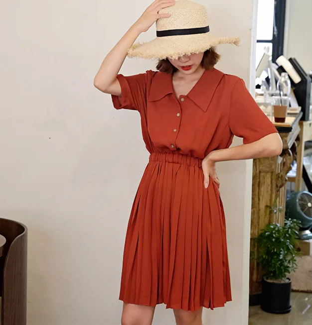 high waist pleated chiffon dress 2018 New Summer Women Dress Solid Short Sleeve Casual OL Dresses Femme Elegant Dresses
high waist pleated chiffon dress 2018 New Summer Women Dress Solid Short Sleeve Casual OL Dresses Femme Elegant Dresses