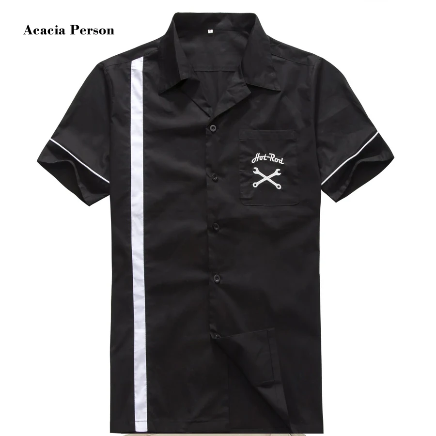 2018 New Designs Top Brand Cotton Shirt Rockabilly Hiphop Vintage 40s American Club Shirts with Embroidery Hot-Rod
2018 New Designs Top Brand Cotton Shirt Rockabilly Hiphop Vintage 40s American Club Shirts with Embroidery Hot-Rod