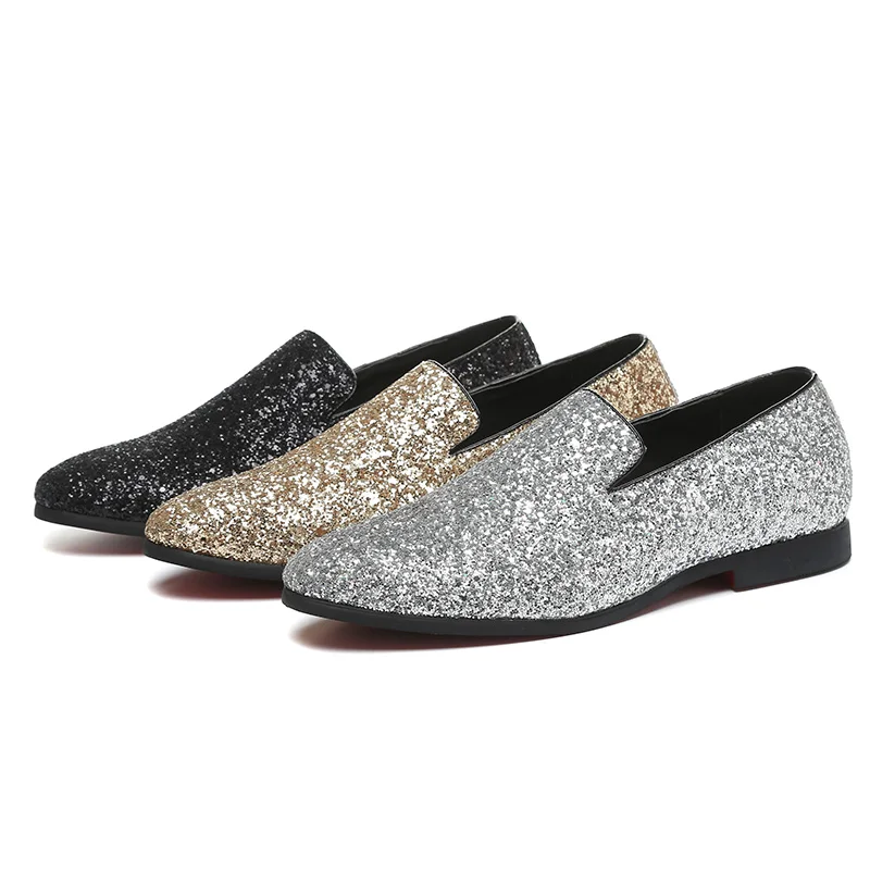 2019 Men Sequined Cloth Loafers Slip-on Men Flats Bling Bling Glitter Men Wedding Shoes Plus Size EU37-48 Men Casual Shoes
2019 Men Sequined Cloth Loafers Slip-on Men Flats Bling Bling Glitter Men Wedding Shoes Plus Size EU37-48 Men Casual Shoes