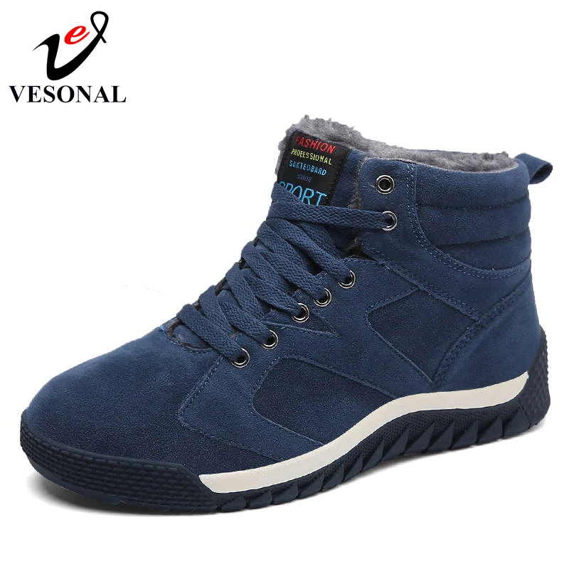 VESONAL Cow Suede Winter Warm Fur Male Snow Ankle Boots For Men Casual Shoes Adult Sneakers Quality Walking Rubber Footwear G03
VESONAL Cow Suede Winter Warm Fur Male Snow Ankle Boots For Men Casual Shoes Adult Sneakers Quality Walking Rubber Footwear G03