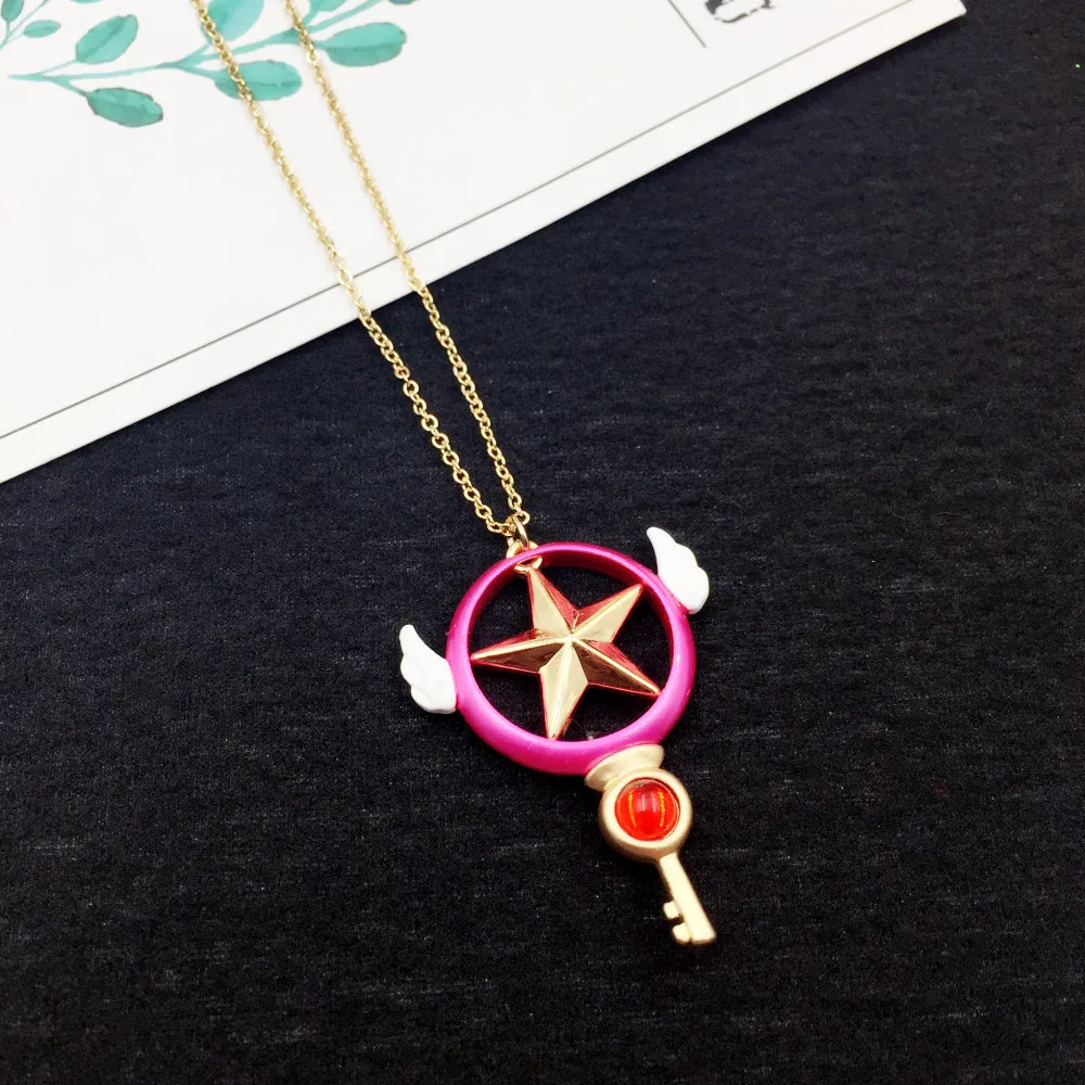 Anime Card Captor Sakura Silvery Necklaces pentangle Wand Metal Crystal Cosplay Costumes Props Pendant Necklace
Anime Card Captor Sakura Silvery Necklaces pentangle Wand Metal Crystal Cosplay Costumes Props Pendant Necklace
