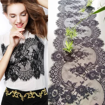 Wide 35cm Soft and fashion White Black Fabric Eyelash Lace Trim DIY garment accessories Lace Sewing Material 3Meter/lot
Wide 35cm Soft and fashion White Black Fabric Eyelash Lace Trim DIY garment accessories Lace Sewing Material 3Meter/lot