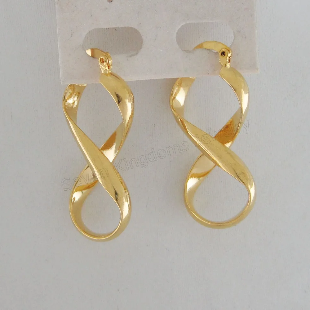MIN ORDER 10$/NUMBER 8 SYMBOL INFINITE - YELLOW GOLD GP FILLED BRASS HOOP DIMENSION 16*37mm 0.63*1.5" EARRING PLAIN SURFACE
MIN ORDER 10$/NUMBER 8 SYMBOL INFINITE - YELLOW GOLD GP FILLED BRASS HOOP DIMENSION 16*37mm 0.63*1.5" EARRING PLAIN SURFACE