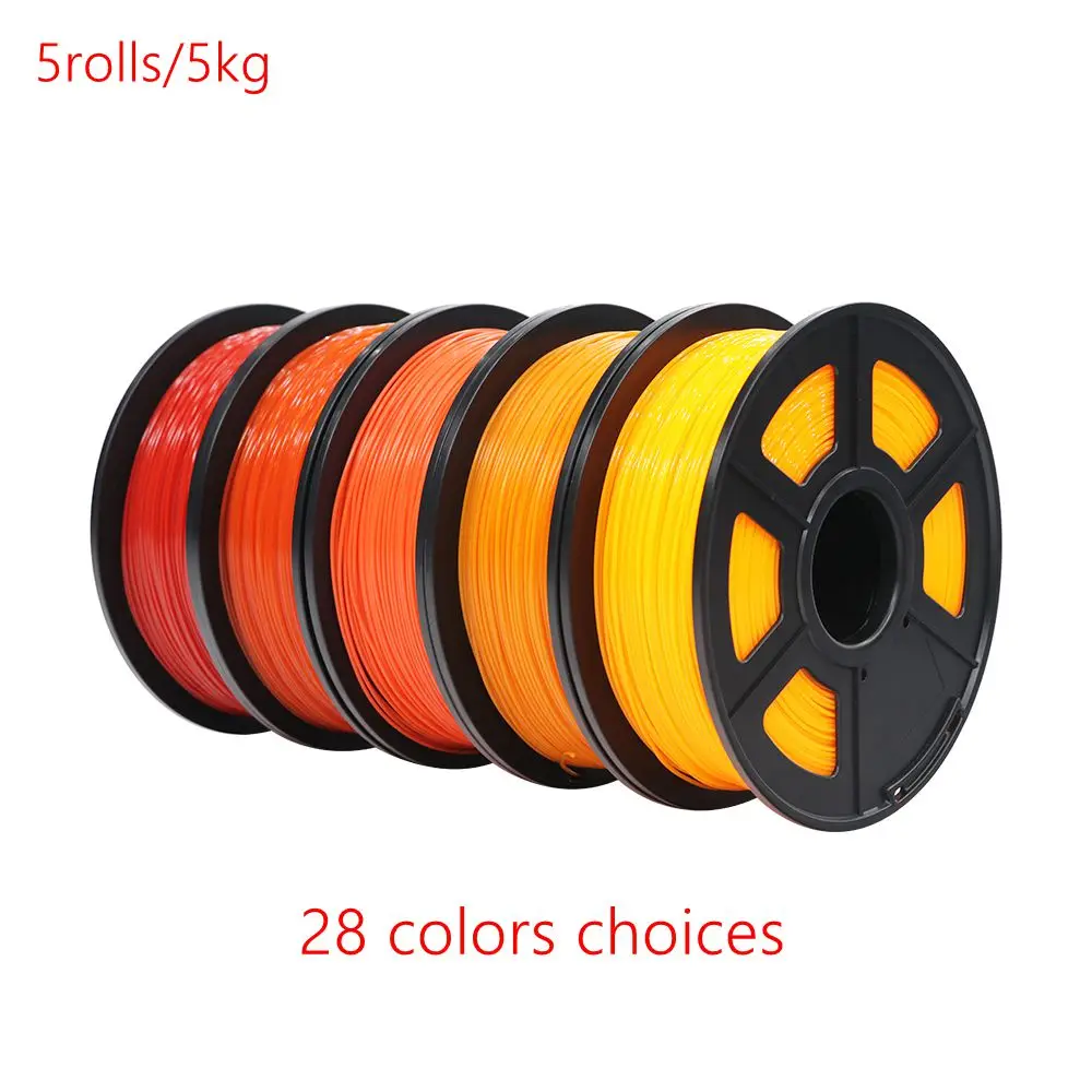 ANYCUBIC Printing Material 5rolls/5kg PLA Filaments 1.75mm Plastic 3D Printer 28 Colors Optional Rubber Consumables 3d kits
ANYCUBIC Printing Material 5rolls/5kg PLA Filaments 1.75mm Plastic 3D Printer 28 Colors Optional Rubber Consumables 3d kits