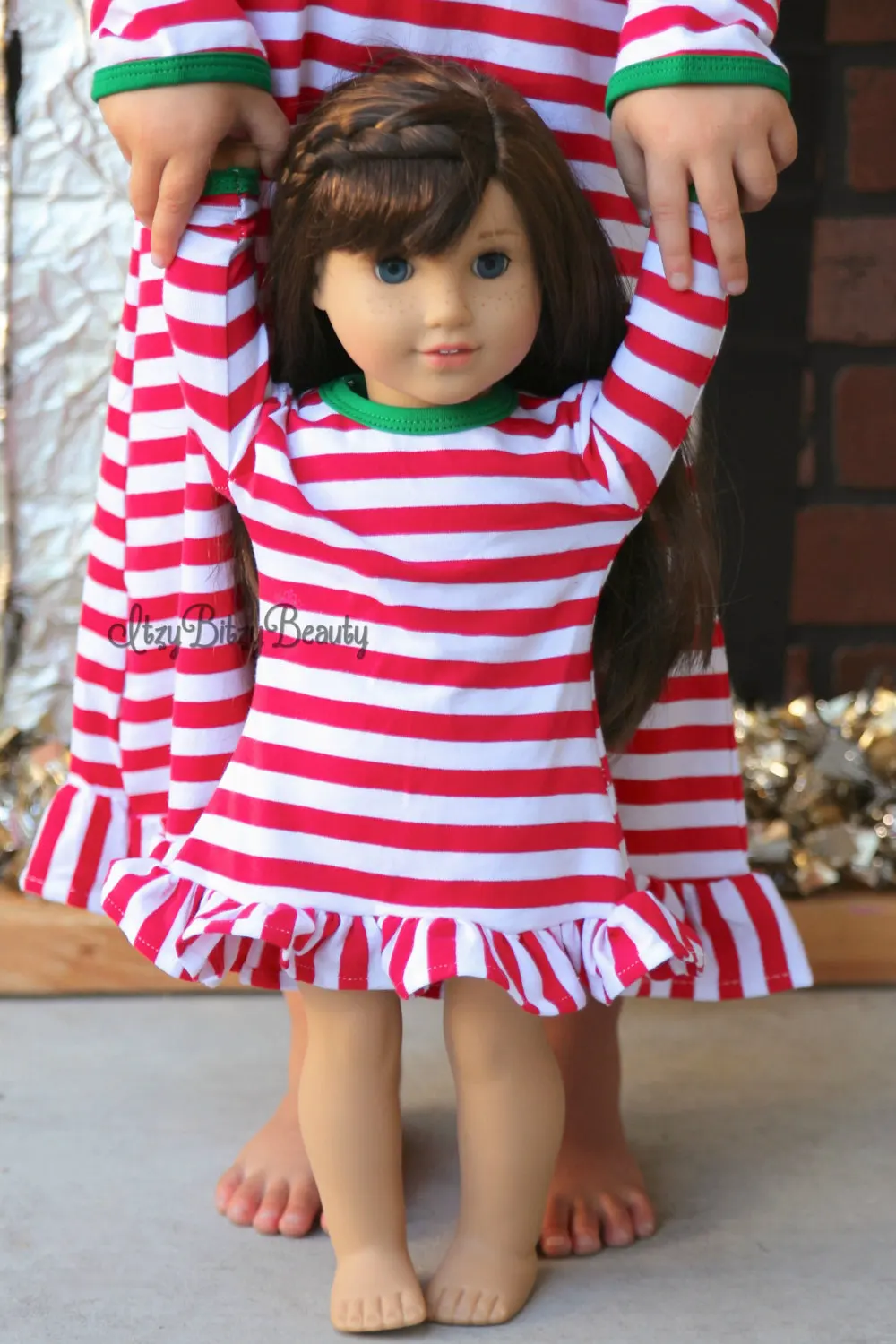 Matching Girl And Doll Christmas dress;Dollie And Me;Christmas nightgown;Christmas Eve Box;Matching 18" Girl Doll Clothes
Matching Girl And Doll Christmas dress;Dollie And Me;Christmas nightgown;Christmas Eve Box;Matching 18" Girl Doll Clothes