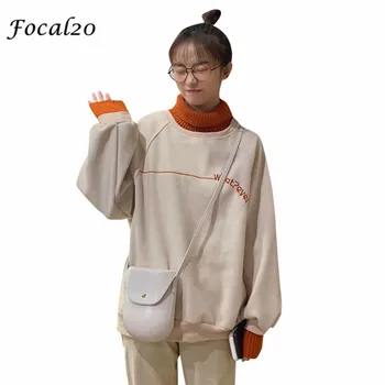 Focal20 Fake Two Pieces Hit Color Women Sweatshirt Pullover Letter Long Sleeve Causal Female Sweatshirt Loose Tracksuit
Focal20 Fake Two Pieces Hit Color Women Sweatshirt Pullover Letter Long Sleeve Causal Female Sweatshirt Loose Tracksuit