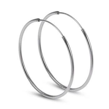 Women Real 925 Sterling Silver Hoop Earring 50mm/60mm Round Circle Loop Gifts Box Packing Simple Silver Hoop Earrings Piercing
Women Real 925 Sterling Silver Hoop Earring 50mm/60mm Round Circle Loop Gifts Box Packing Simple Silver Hoop Earrings Piercing