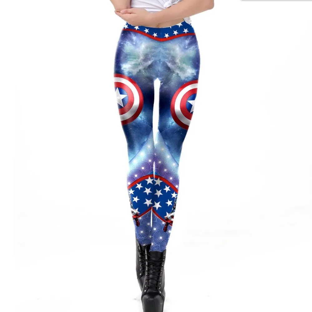 SzBlaZe Brand Fashion Womens Captain America Print Leggings Sexy Slim legging Height Waist Hip Super Hero Comic Pants Trousers
SzBlaZe Brand Fashion Womens Captain America Print Leggings Sexy Slim legging Height Waist Hip Super Hero Comic Pants Trousers