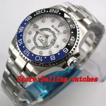 43mm Bliger Stainless Steel Case white Dial black & blue Ceramic Bezel Luminous Mechanical Mens Wristwatch
43mm Bliger Stainless Steel Case white Dial black & blue Ceramic Bezel Luminous Mechanical Mens Wristwatch