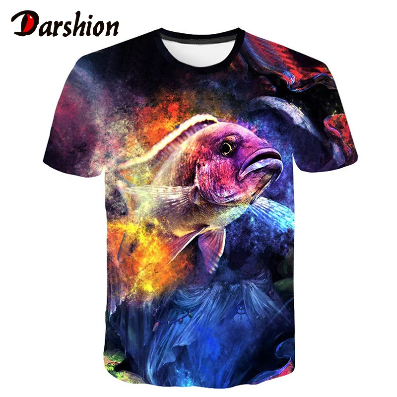 2019 New Digital Leisure 3D Printing Fish T-shirt Men Round Neck T-shirt Ocean Funny 3d Fish Men tshirt Summer Clothing
2019 New Digital Leisure 3D Printing Fish T-shirt Men Round Neck T-shirt Ocean Funny 3d Fish Men tshirt Summer Clothing