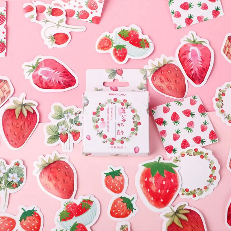 45Pcs/Lot New Fruit Pink Strawberry Decoration Paper Sticker DIY Album Diary Scrapbooking Label Sticker
45Pcs/Lot New Fruit Pink Strawberry Decoration Paper Sticker DIY Album Diary Scrapbooking Label Sticker