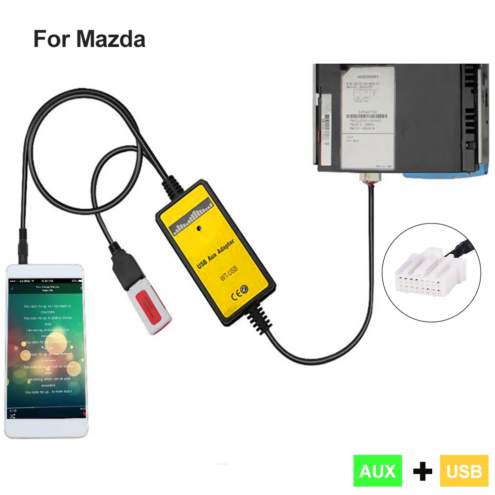2017 New Car USB AUX Adapter Machine Change for Mazda 2 3 5 6 MX-5 RX-8 radio MPV Interface Car Kit MP3 Music CD Player
2017 New Car USB AUX Adapter Machine Change for Mazda 2 3 5 6 MX-5 RX-8 radio MPV Interface Car Kit MP3 Music CD Player