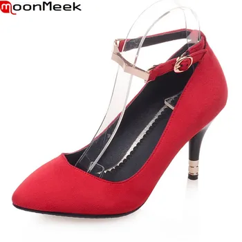 MoonMeek 2020 new fashion pointed toe pumps women shoes with buckle thin heel wedding party sexy red black women shoes
MoonMeek 2020 new fashion pointed toe pumps women shoes with buckle thin heel wedding party sexy red black women shoes