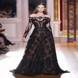 conew_2015 sexy zuhair murad long sleeves plus size prom dresses lace black formal evening dresses celebrity dresses with beads crystals zh80_conew1