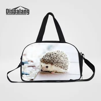 

Dispalang Canvas Hand Luggage Travel Bags Hedgehog Printing Traveling Bag Women Weekend Overnight Bag Foldable Duffle Tote Bags