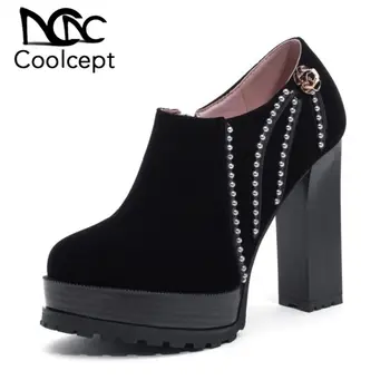 CoolCept New Spring High Heels Shoes Women Crystal Zippers Square Heels Shoes Sexy Black Daily Office Ladies Pumps Size 33-43
CoolCept New Spring High Heels Shoes Women Crystal Zippers Square Heels Shoes Sexy Black Daily Office Ladies Pumps Size 33-43