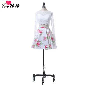 TaoHill Flower Print Wedding Guest Dress Long Sleeves Two Pieces Dress Mini Flower with Beads Lace Party Gown Bridesmaid Dress
TaoHill Flower Print Wedding Guest Dress Long Sleeves Two Pieces Dress Mini Flower with Beads Lace Party Gown Bridesmaid Dress