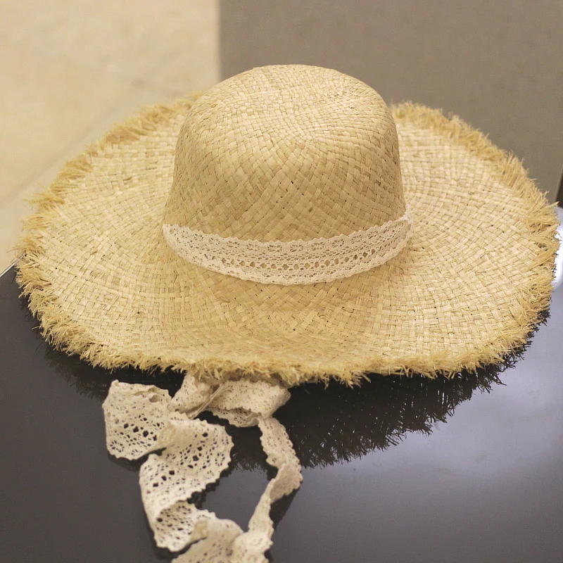 01902 summer lace handmade raffia hat solid lady wind brim beach sun cap women leisure hat wholesale
01902 summer lace handmade raffia hat solid lady wind brim beach sun cap women leisure hat wholesale