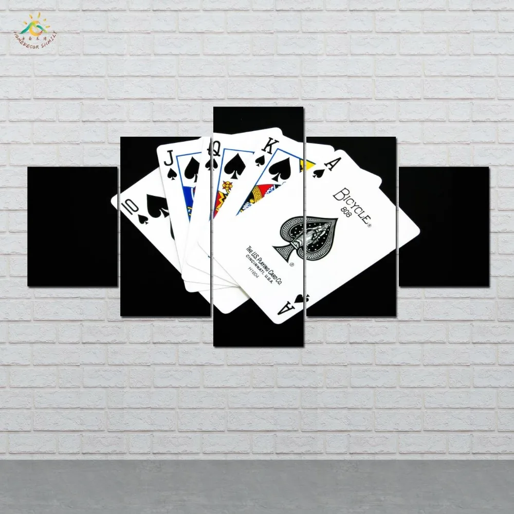 Royal Flush Poker Wall Art Prints Canvas Art Painting Modular Picture And Poster Canvas Painting Decoration Home 5 PIECES
Royal Flush Poker Wall Art Prints Canvas Art Painting Modular Picture And Poster Canvas Painting Decoration Home 5 PIECES