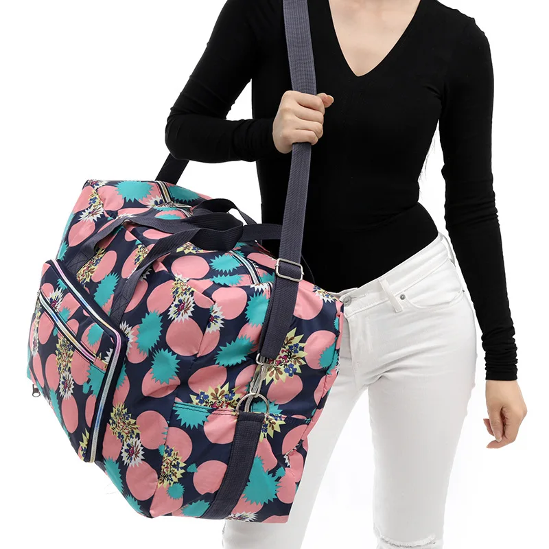 Travel Luggage Duffle Bag Lightweight Portable Handbag Butterfly Pattern Large Capacity Waterproof Foldable Storage Tote