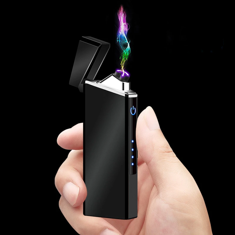 

Fingerprint Induction Usb Electronic Cigarette Lighter Windproof Tungsten Turbo Lighter Metal Plasma Arc Lighter Gadgets for Men