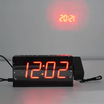 LED Digital Alarm Clock Projection Snooze Timer Temperature Led Display Cable 110 Degree Table Wall FM Radio Clock USB Charge
LED Digital Alarm Clock Projection Snooze Timer Temperature Led Display Cable 110 Degree Table Wall FM Radio Clock USB Charge